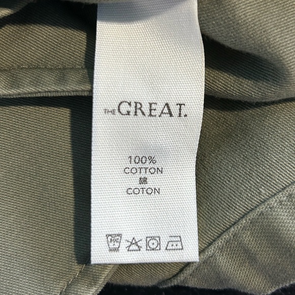 The Great Floral Applique Jacket Commodore Army Green Pockets NWT Size 3/Large - Picture 4 of 12